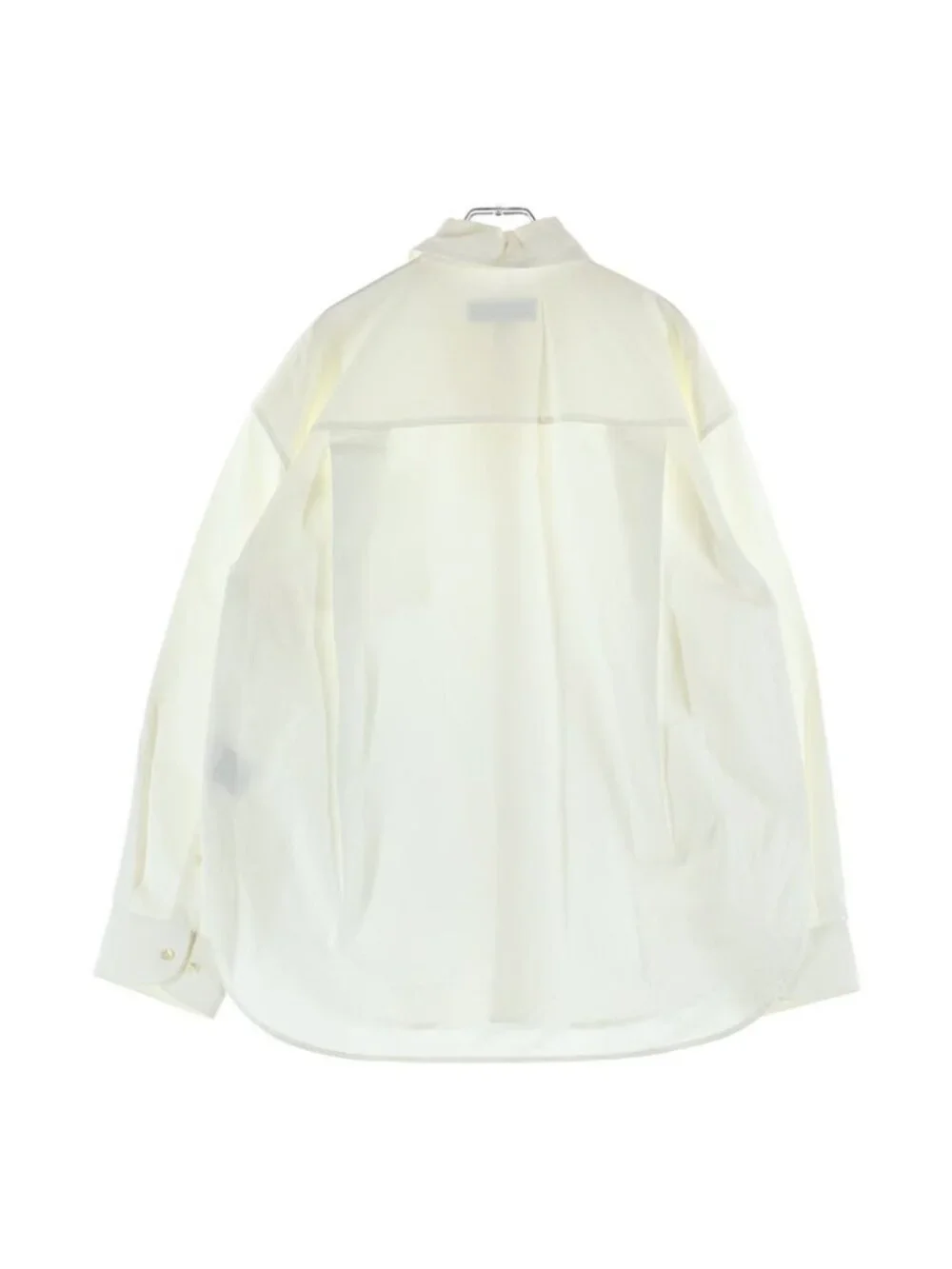 Balenciaga Scarf Color Cotton Long Sleeve Shirt White